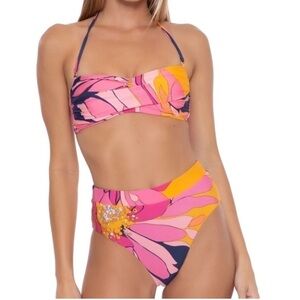 NWT **Trina Turk Bikini** **Set** - Adjustable Halter & High Waist